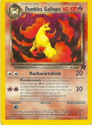 Dunkles Gallopa 44 — Team Rocket (German Pokémon TCG card)