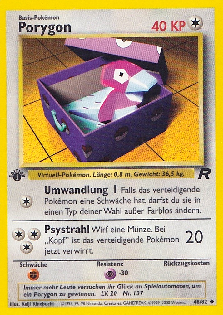 Porygon 48 — Team Rocket (German Pokémon TCG card)