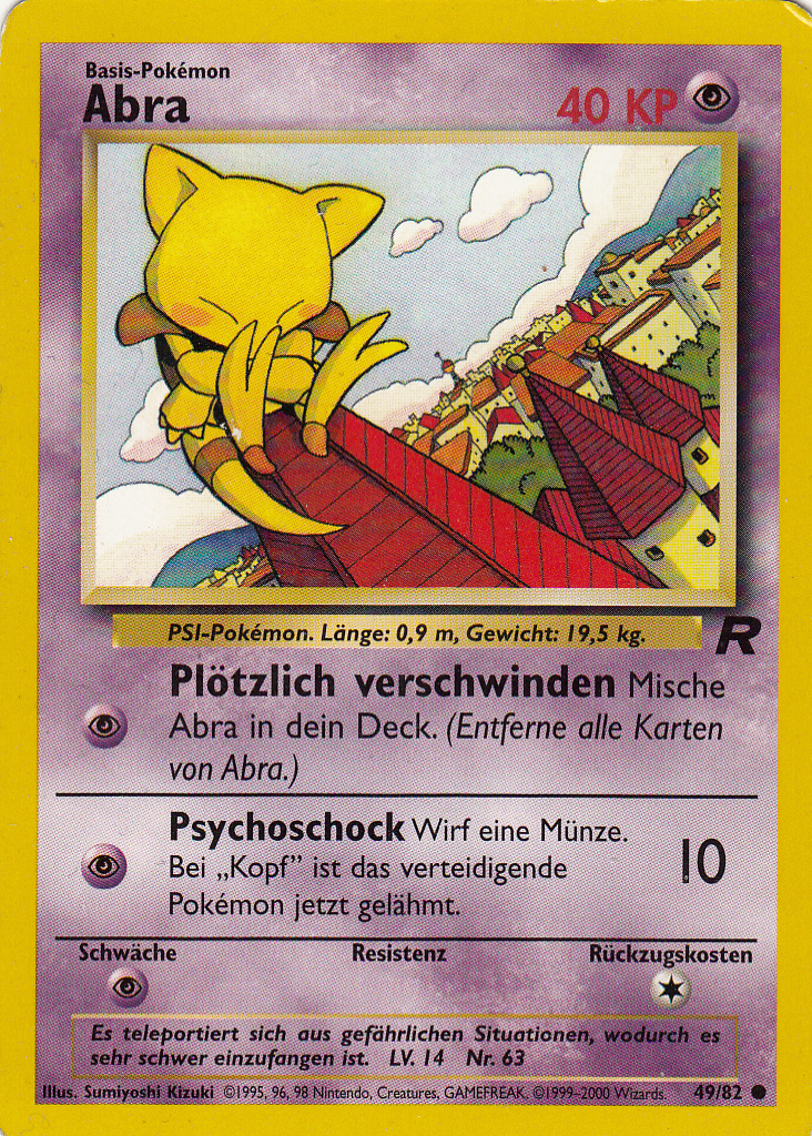 Abra 49 — Team Rocket (German Pokémon TCG card)