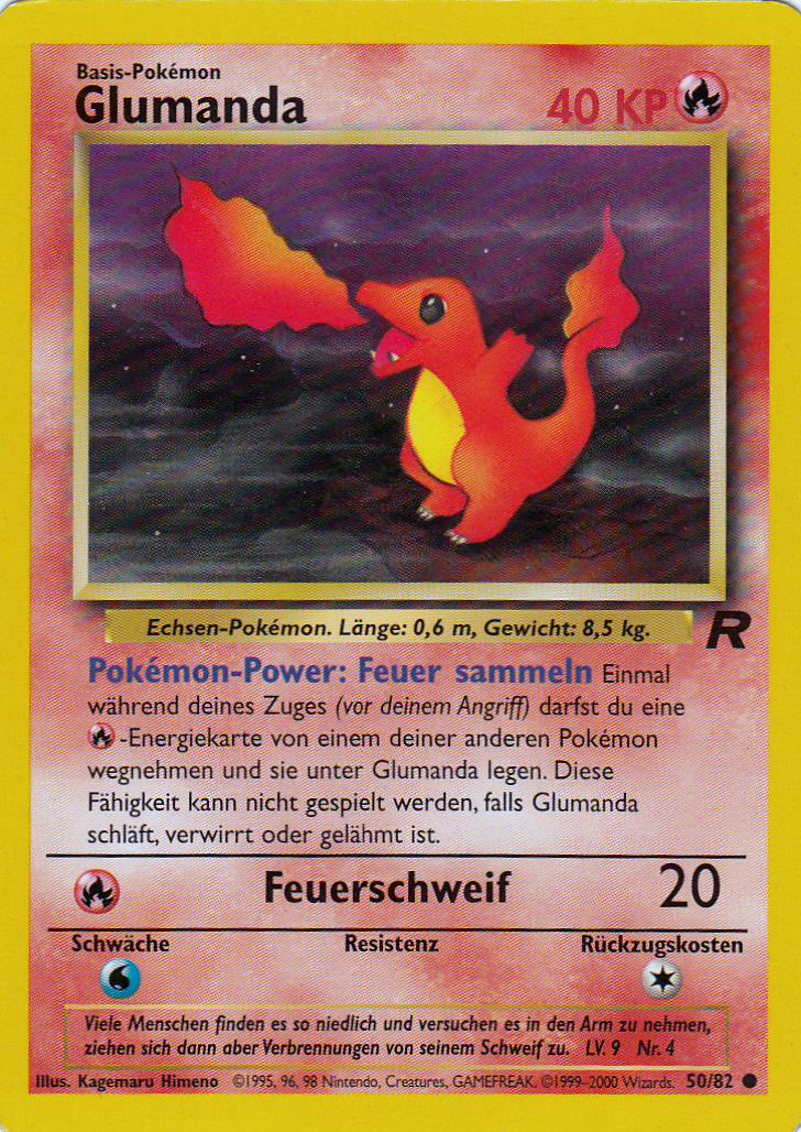 Glumanda 50 — Team Rocket (German Pokémon TCG card)