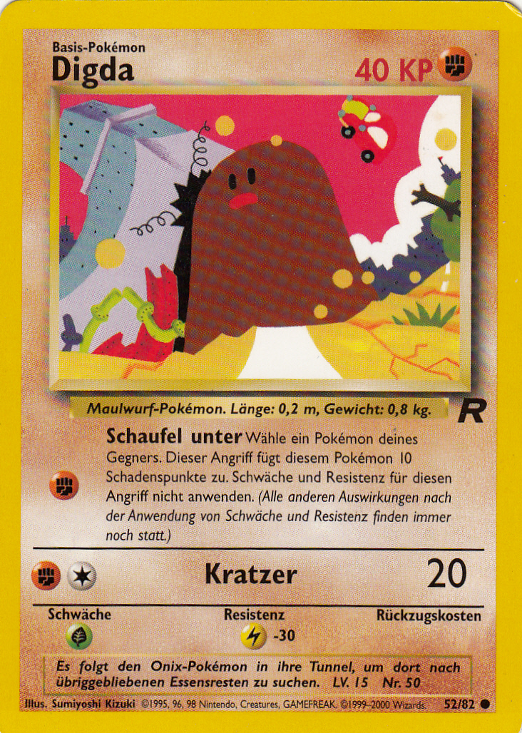 Digda 52 — Team Rocket (German Pokémon TCG card)