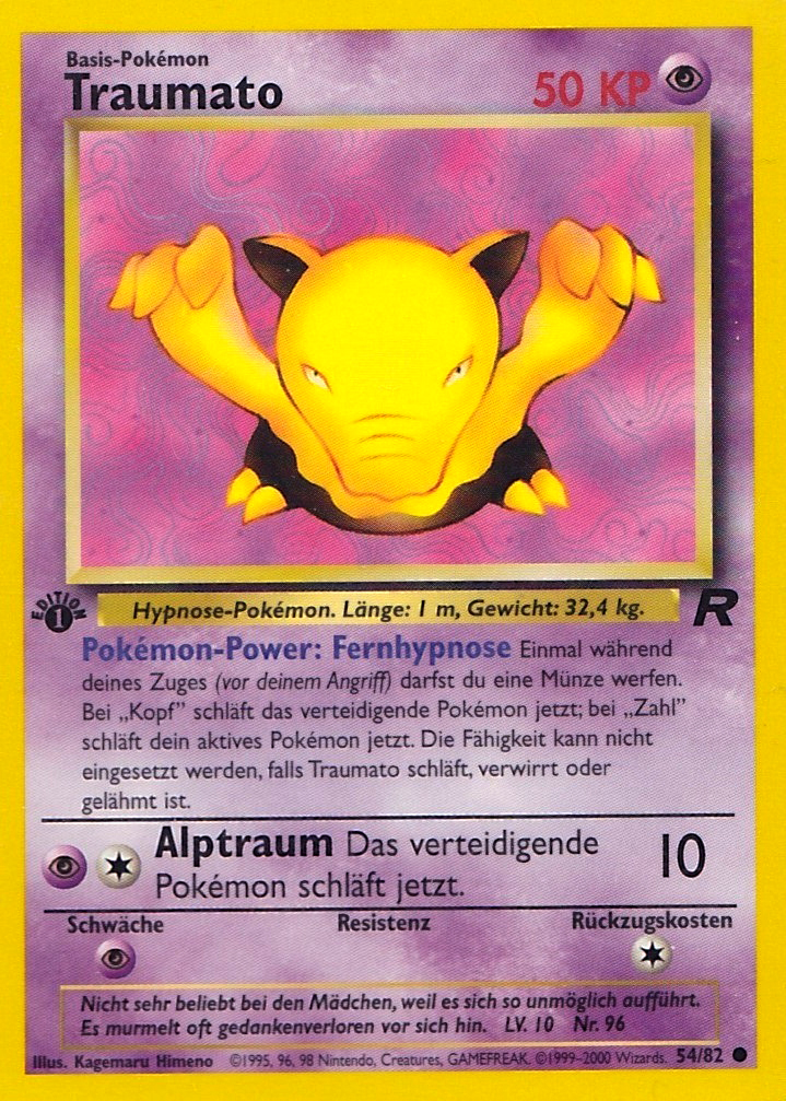 Traumato 54 — Team Rocket (German Pokémon TCG card)
