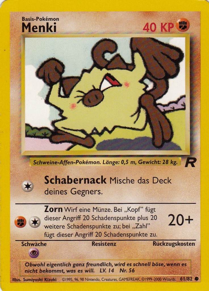 Menki 61 — Team Rocket (German Pokémon TCG card)