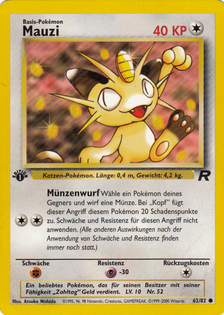 Mauzi 62 — Team Rocket (German Pokémon TCG card)