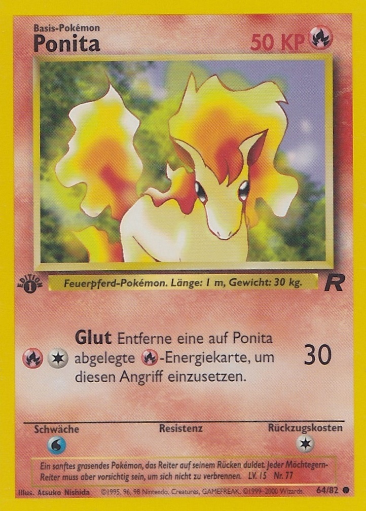 Ponita 64 — Team Rocket (German Pokémon TCG card)