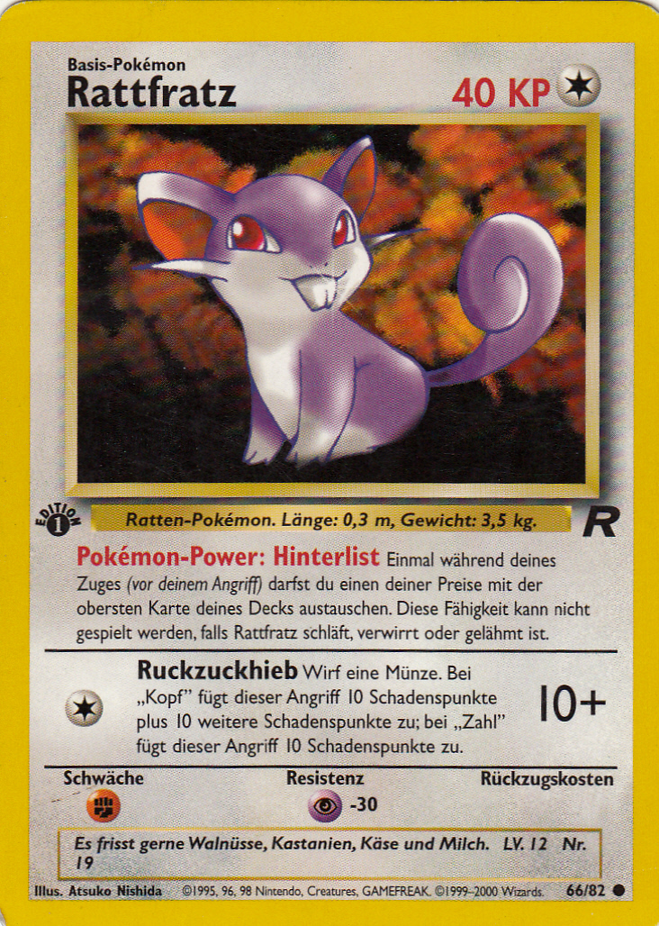 Rattfratz 66 — Team Rocket (German Pokémon TCG card)