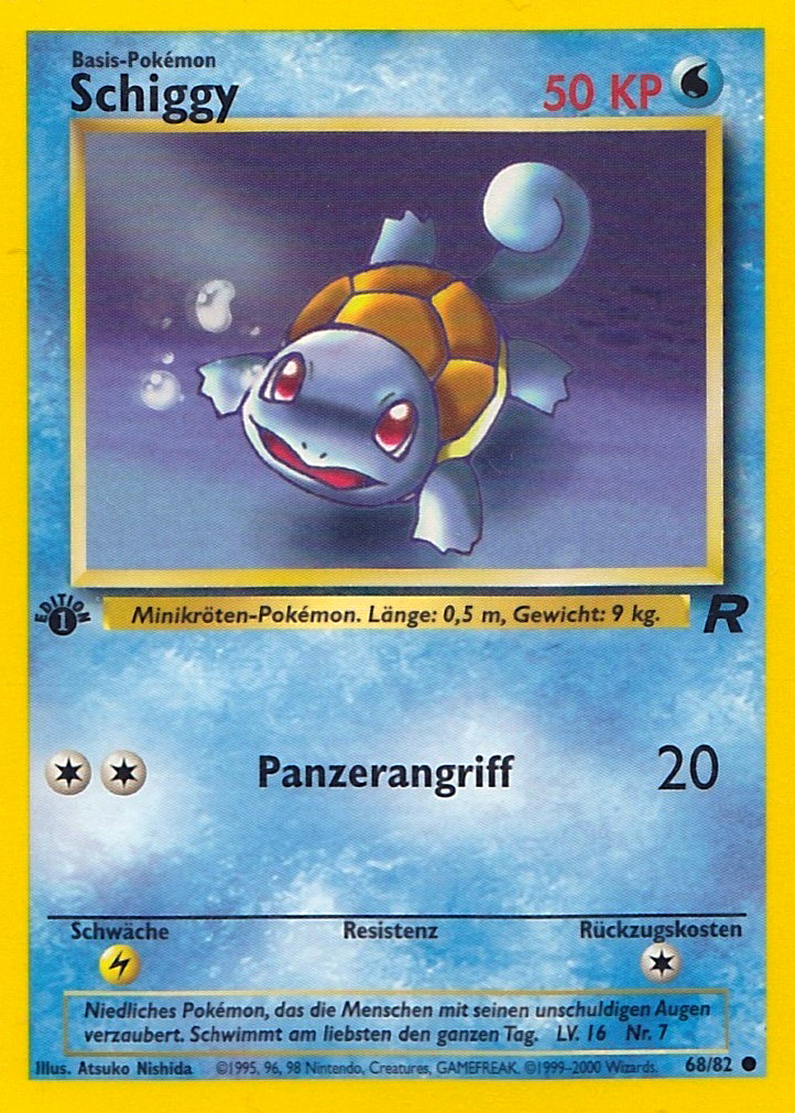 Schiggy 68 — Team Rocket (German Pokémon TCG card)