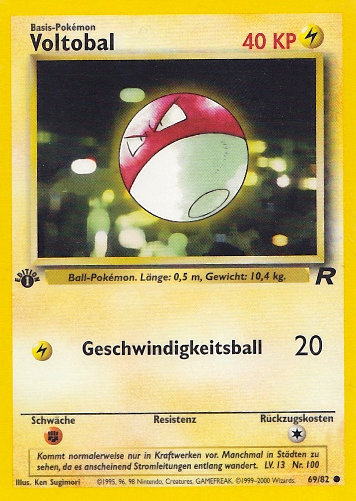Voltobal 69 — Team Rocket (German Pokémon TCG card)