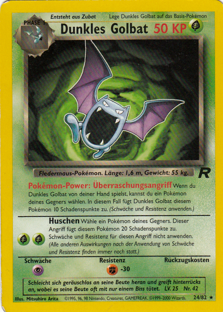 Dunkles Golbat 7 — Team Rocket (German Pokémon TCG card)