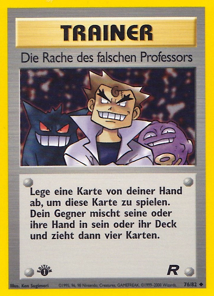 Die Rache des falschen Profess 76 — Team Rocket (German Pokémon TCG card)