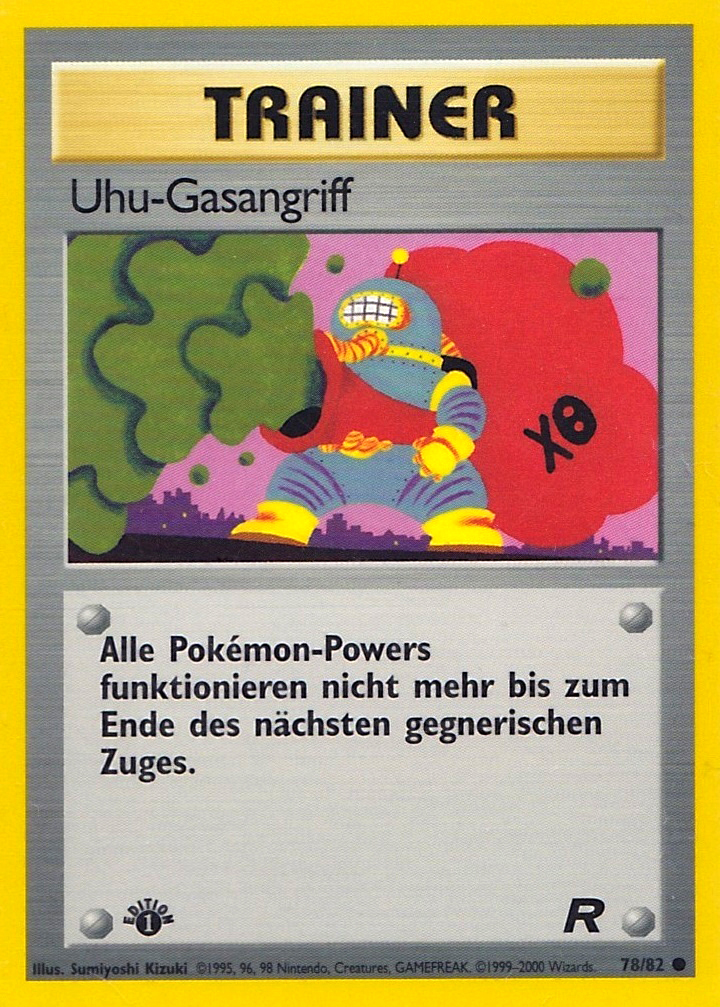 Uhu-Gasangriff 78 — Team Rocket (German Pokémon TCG card)