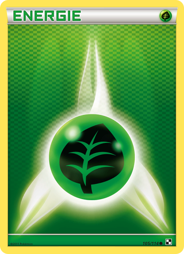 Pflanze-Energie 105 — Schwarz & Weiß (German Pokémon TCG card)
