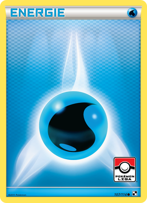 Wasser-Energie 107 — Schwarz & Weiß (German Pokémon TCG card)