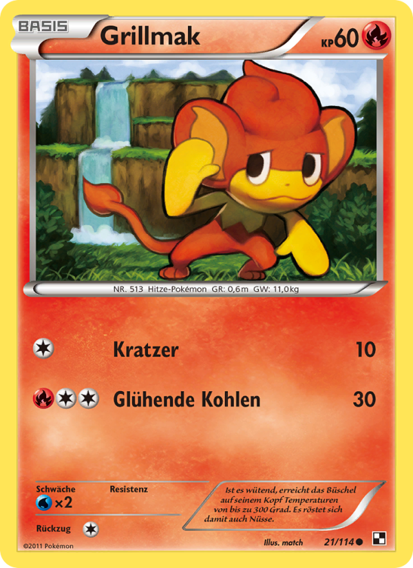 Grillmak 21 — Black & White (German Pokémon TCG card)