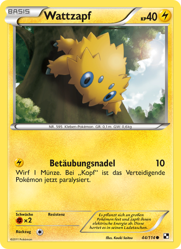 Wattzapf 44 — Black & White (German Pokémon TCG card)
