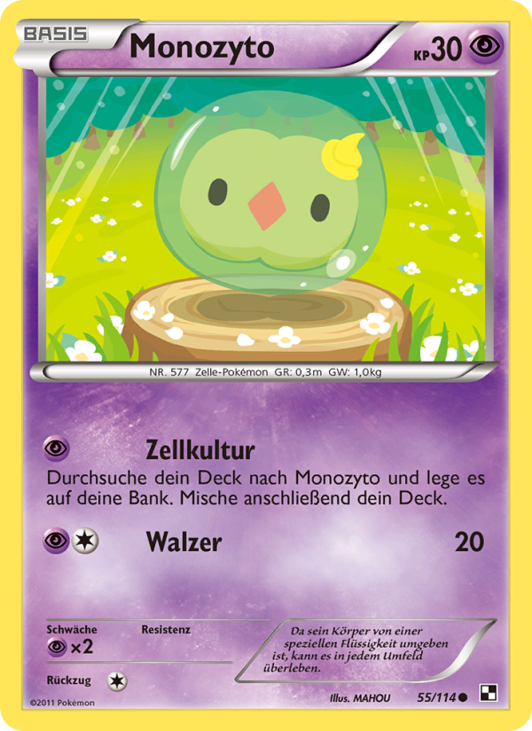 Monozyto 55 — Schwarz & Weiß (German Pokémon TCG card)