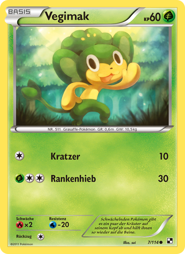 Vegimak 7 — Black & White (German Pokémon TCG card)