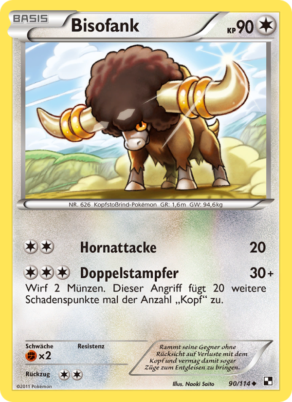 Bisofank 90 — Black & White (German Pokémon TCG card)