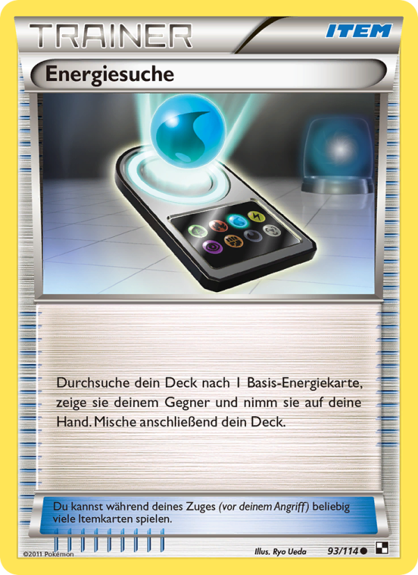 Energiesuche 93 — Schwarz & Weiß (German Pokémon TCG card)