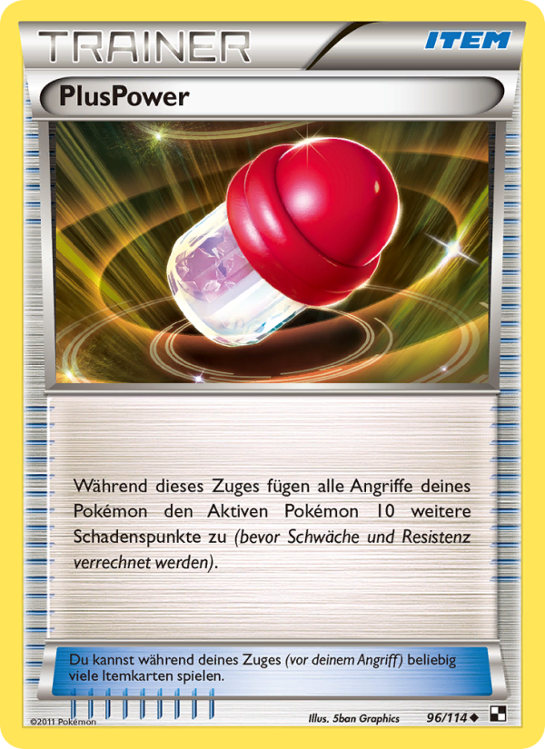 PlusPower 96 — Schwarz & Weiß (German Pokémon TCG card)