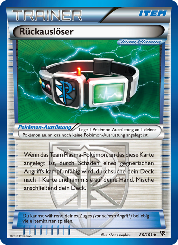 Rückauslöser 86 — Plasma-Blaster (German Pokémon TCG card)