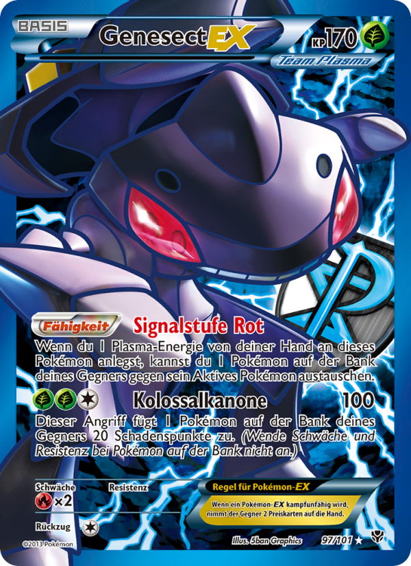 Genesect-EX 97 — Plasma-Blaster (German Pokémon TCG card)