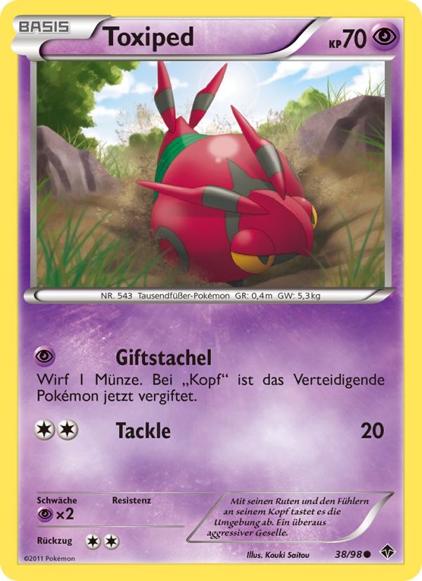 Toxiped 38 — Emerging Powers (German Pokémon TCG card)