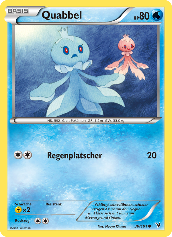 Quabbel 30 — Noble Victories (German Pokémon TCG card)