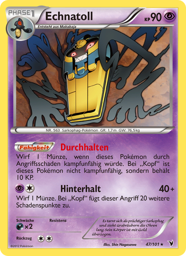 Echnatoll 47 — Noble Victories (German Pokémon TCG card)