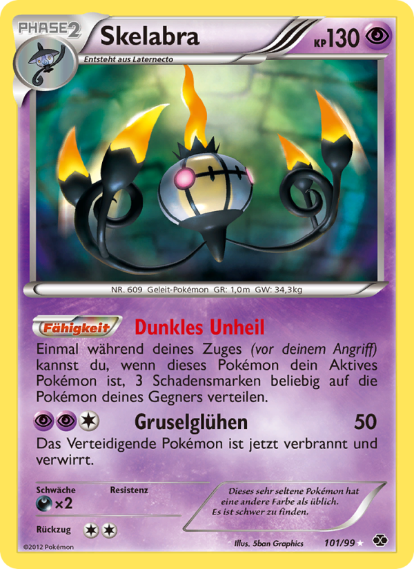 Skelabra 101 — Kommende Schicksale (German Pokémon TCG card)