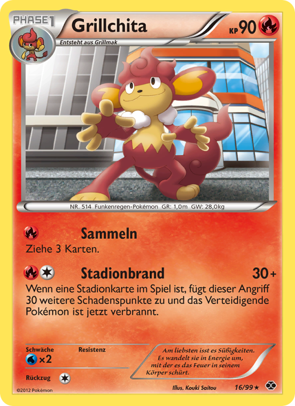 Grillchita 16 — Next Destinies (German Pokémon TCG card)