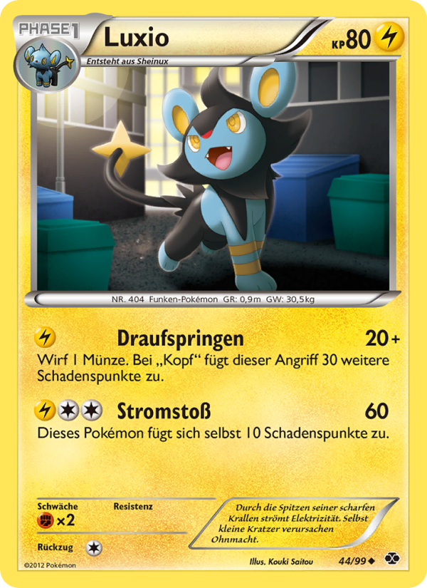 Luxio 44 — Next Destinies (German Pokémon TCG card)
