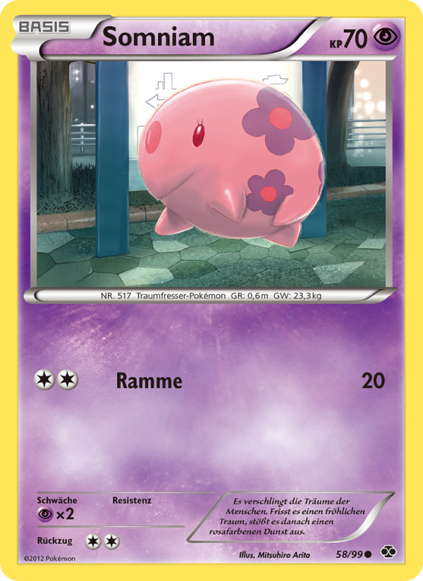 Somniam 58 — Next Destinies (German Pokémon TCG card)
