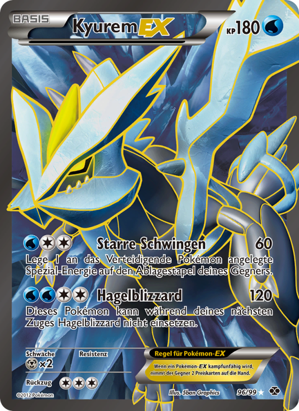 Kyurem-EX 96 — Kommende Schicksale (German Pokémon TCG card)
