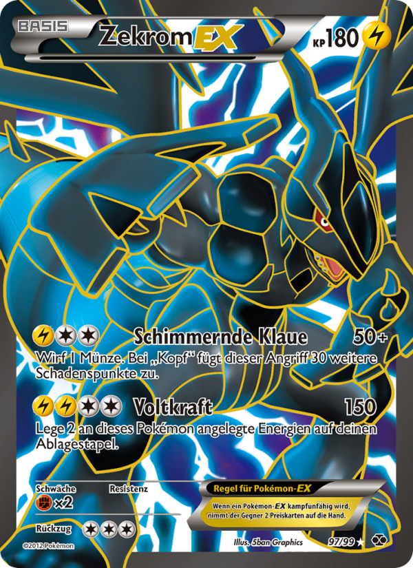 Zekrom-EX 97 — Kommende Schicksale (German Pokémon TCG card)