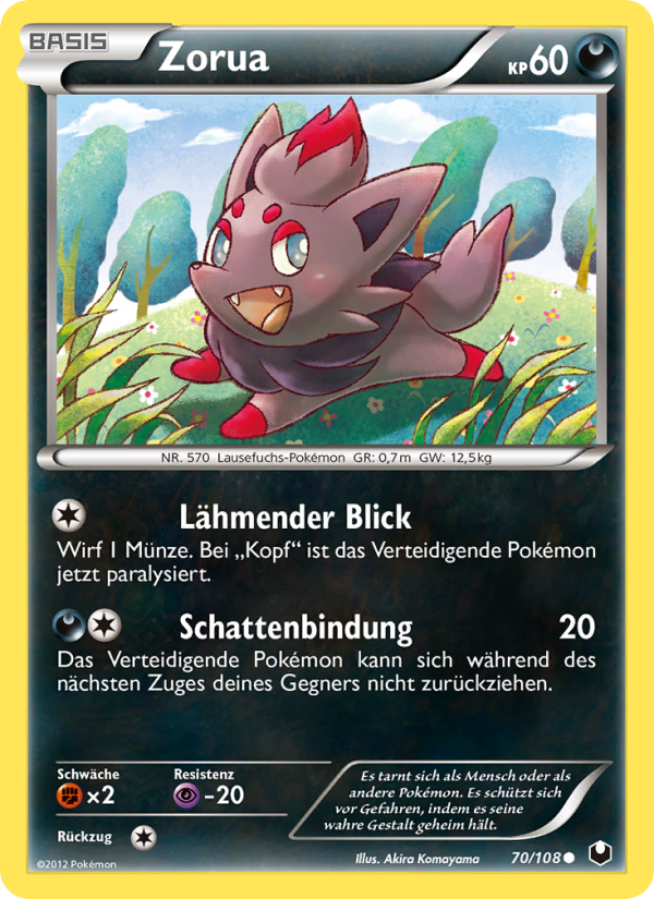 Zorua 70 — Dark Explorers (German Pokémon TCG card)