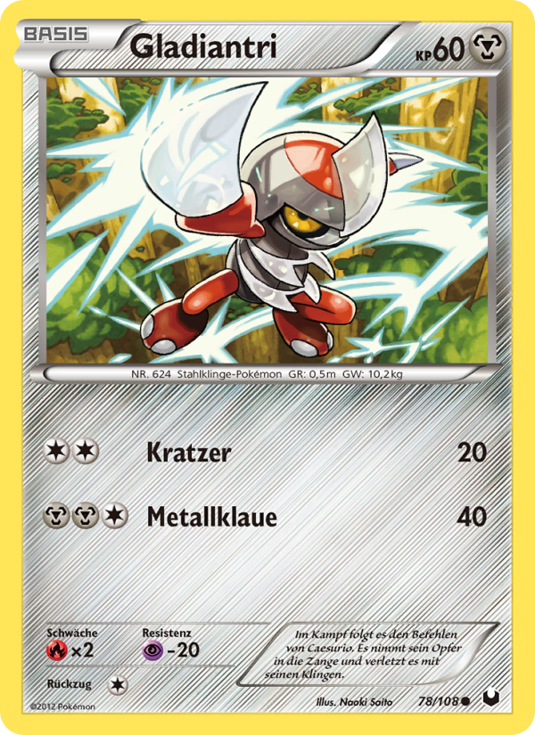 Gladiantri 78 — Dark Explorers (German Pokémon TCG card)