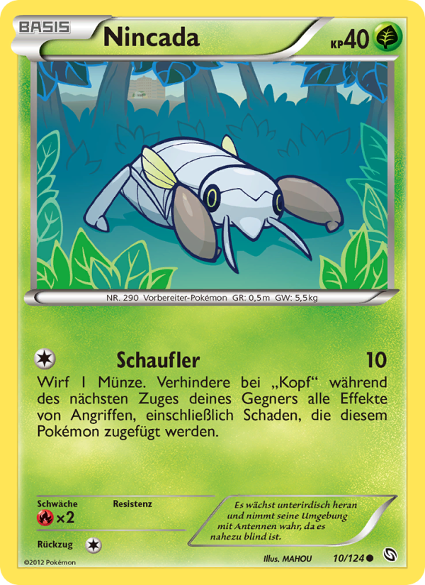 Nincada 10 — Hoheit der Drachen (German Pokémon TCG card)