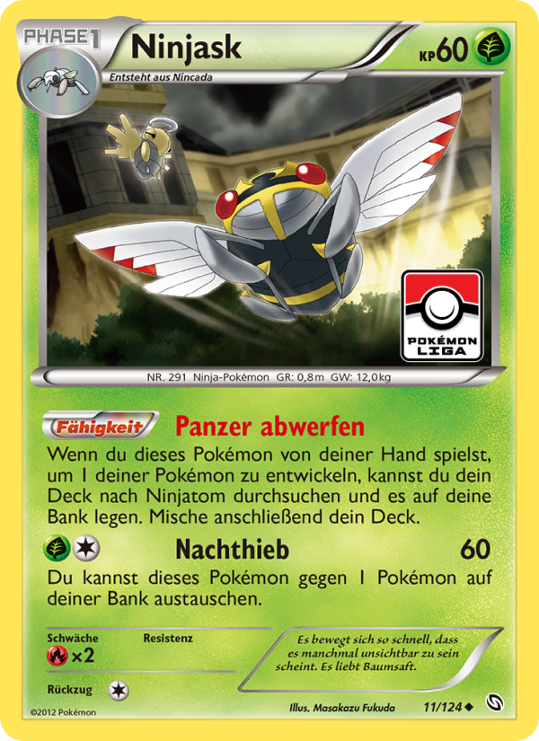 Ninjask 11 — Hoheit der Drachen (German Pokémon TCG card)