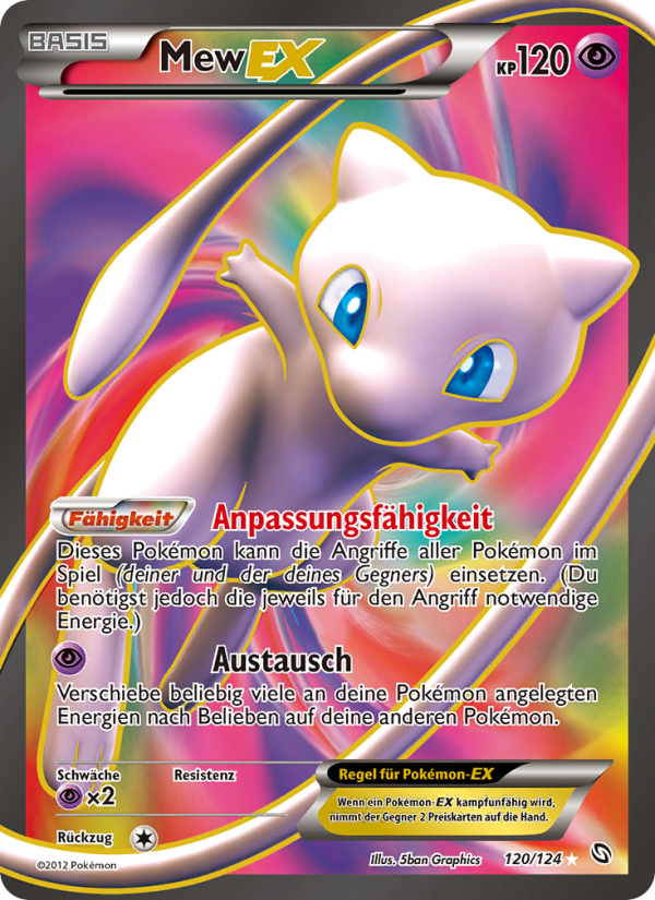 Mew-EX 120 — Hoheit der Drachen (German Pokémon TCG card)