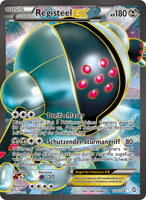 Registeel-EX 122 — Hoheit der Drachen (German Pokémon TCG card)