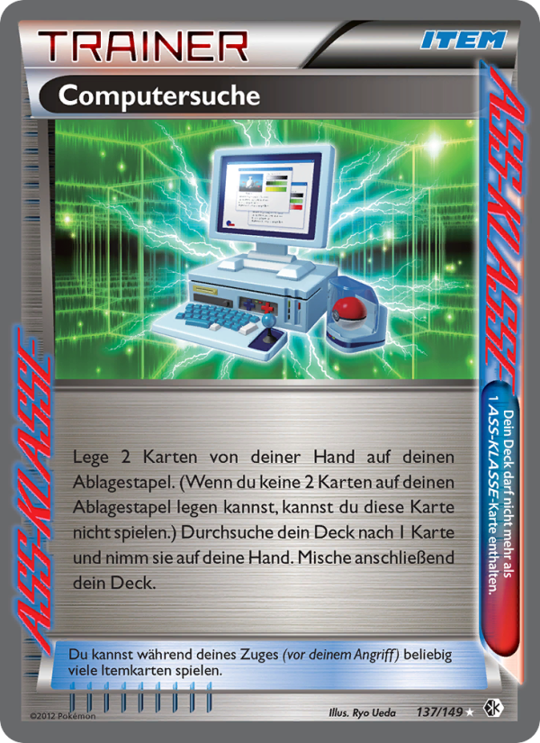 Computersuche 137 — Überschrittene Schwellen (German Pokémon TCG card)