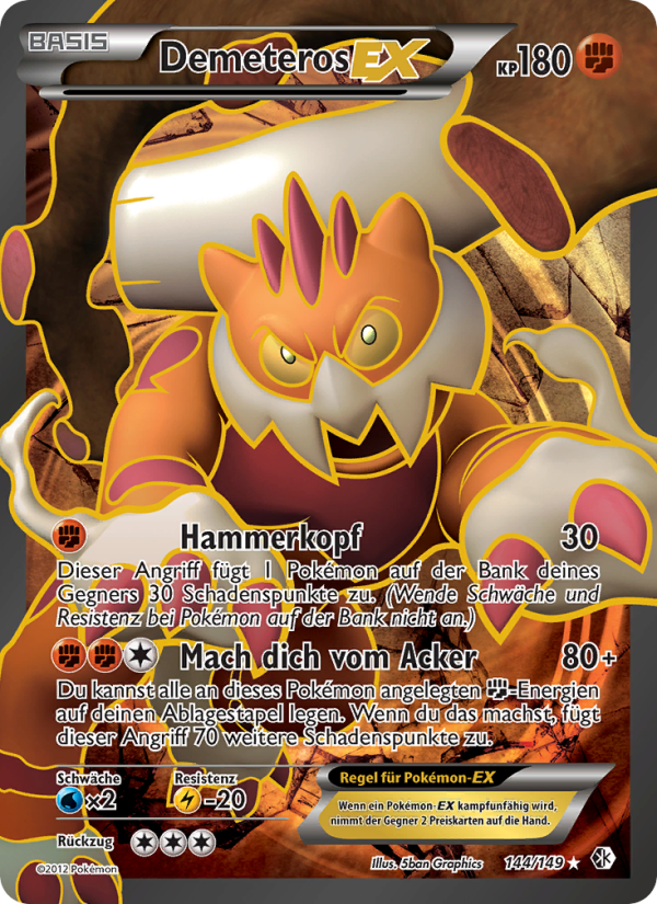 Demeteros-EX 144 — Überschrittene Schwellen (German Pokémon TCG card)