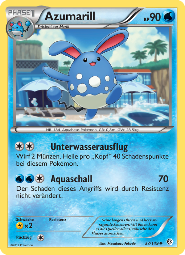 Azumarill 37 — Boundaries Crossed (German Pokémon TCG card)
