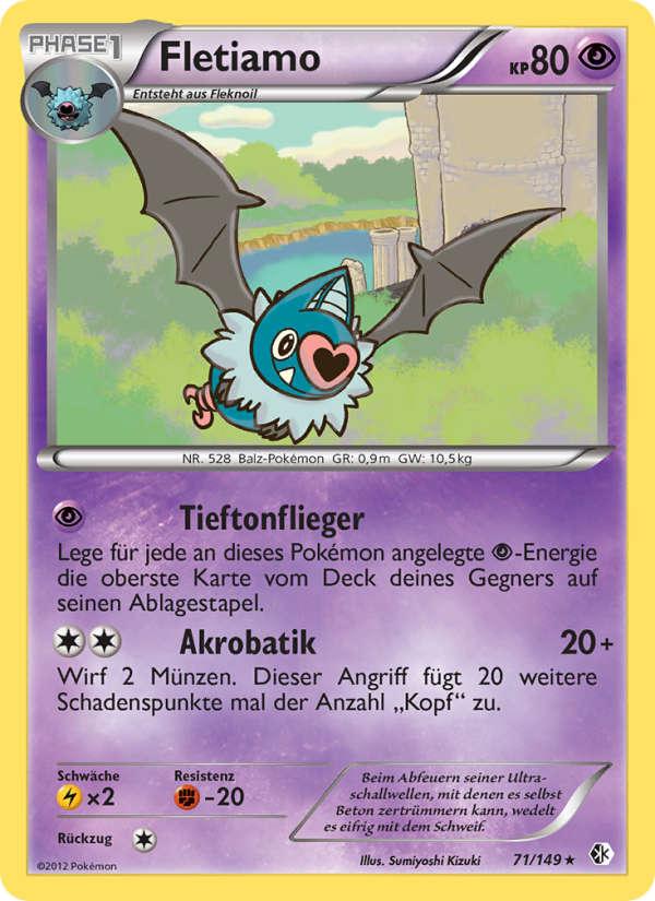 Fletiamo 71 — Boundaries Crossed (German Pokémon TCG card)