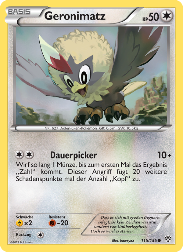 Geronimatz 115 — Plasma-Sturm (German Pokémon TCG card)