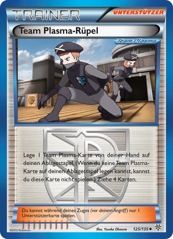 Team Plasma Rüpel 125 — Plasma-Sturm (German Pokémon TCG card)