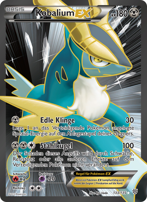 Kobalium-EX 133 — Plasma-Sturm (German Pokémon TCG card)