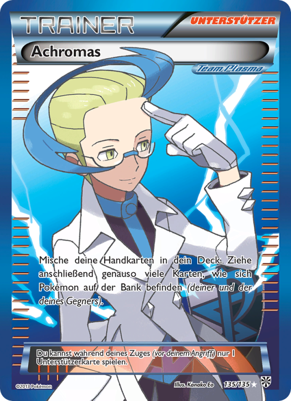 Achromas 135 — Plasma-Sturm (German Pokémon TCG card)
