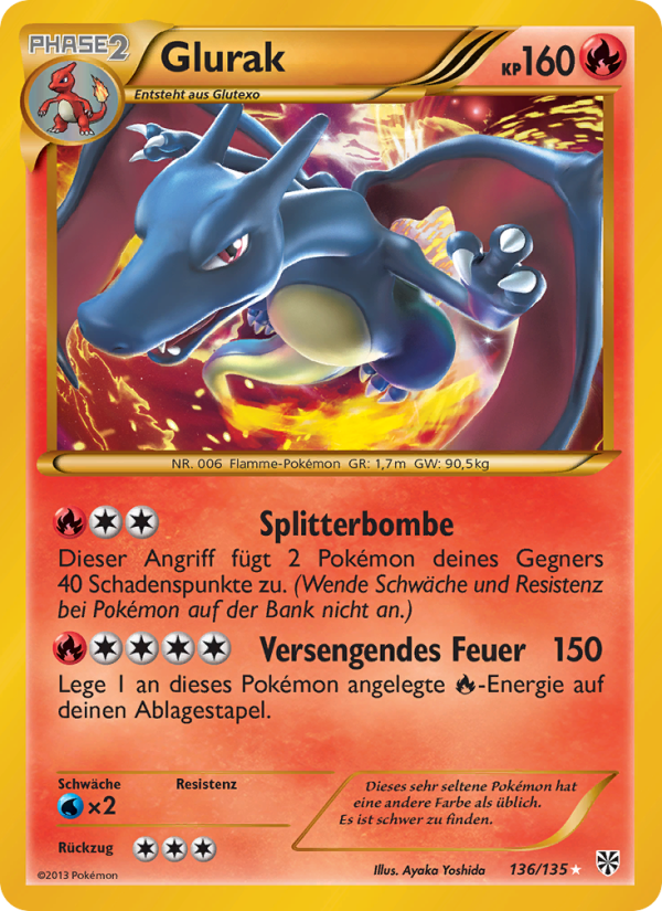 Glurak 136 — Plasma-Sturm (German Pokémon TCG card)